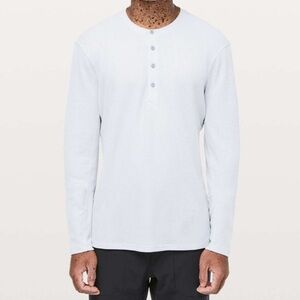 Lululemon Shift Stitch Henley Heathered Core Ultra Light Grey